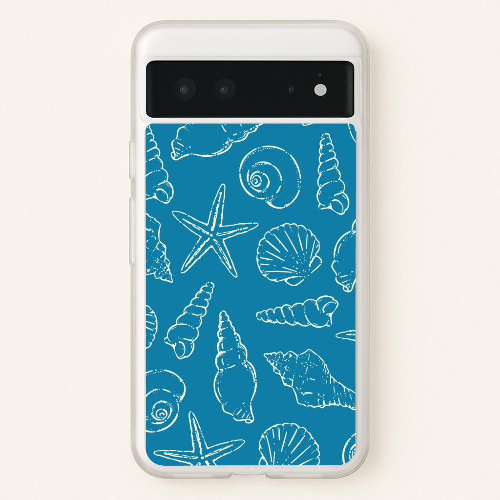 Sketched Shells Pattern - Hot Girl Summer Phone Case for Google Pixel 6