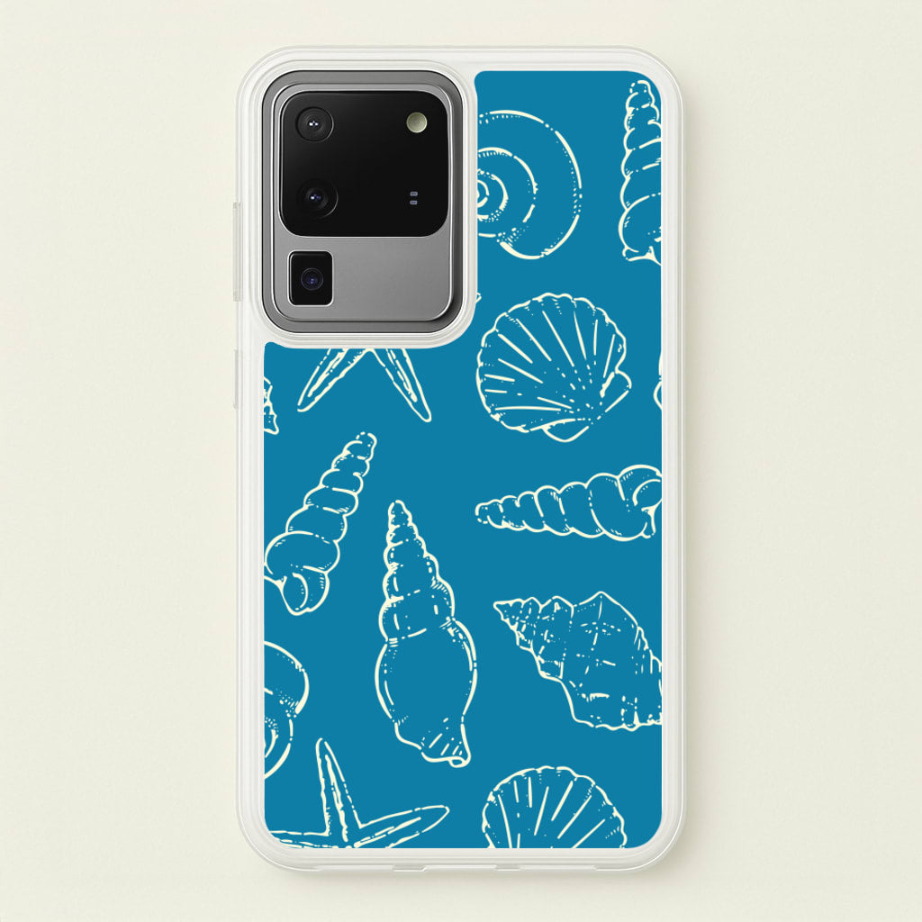 Sketched Shells Pattern - Hot Girl Summer Phone Case for Galaxy S20 Ultra
