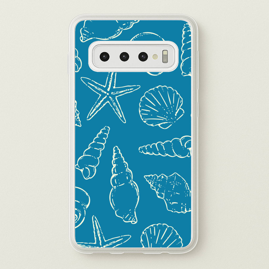 Sketched Shells Pattern - Hot Girl Summer Phone Case for Galaxy S10