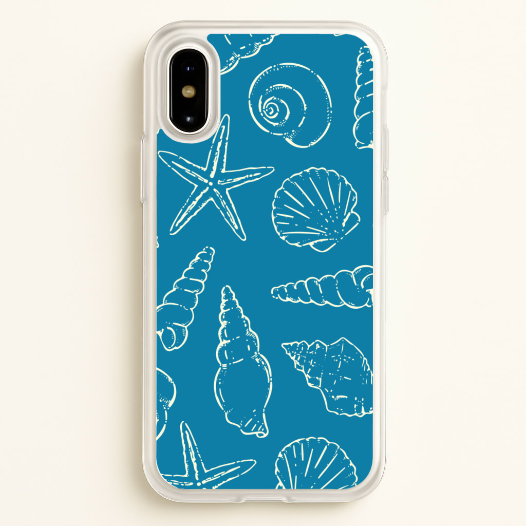 Sketched Shells Pattern - Hot Girl Summer Phone Case for iPhone X / XS