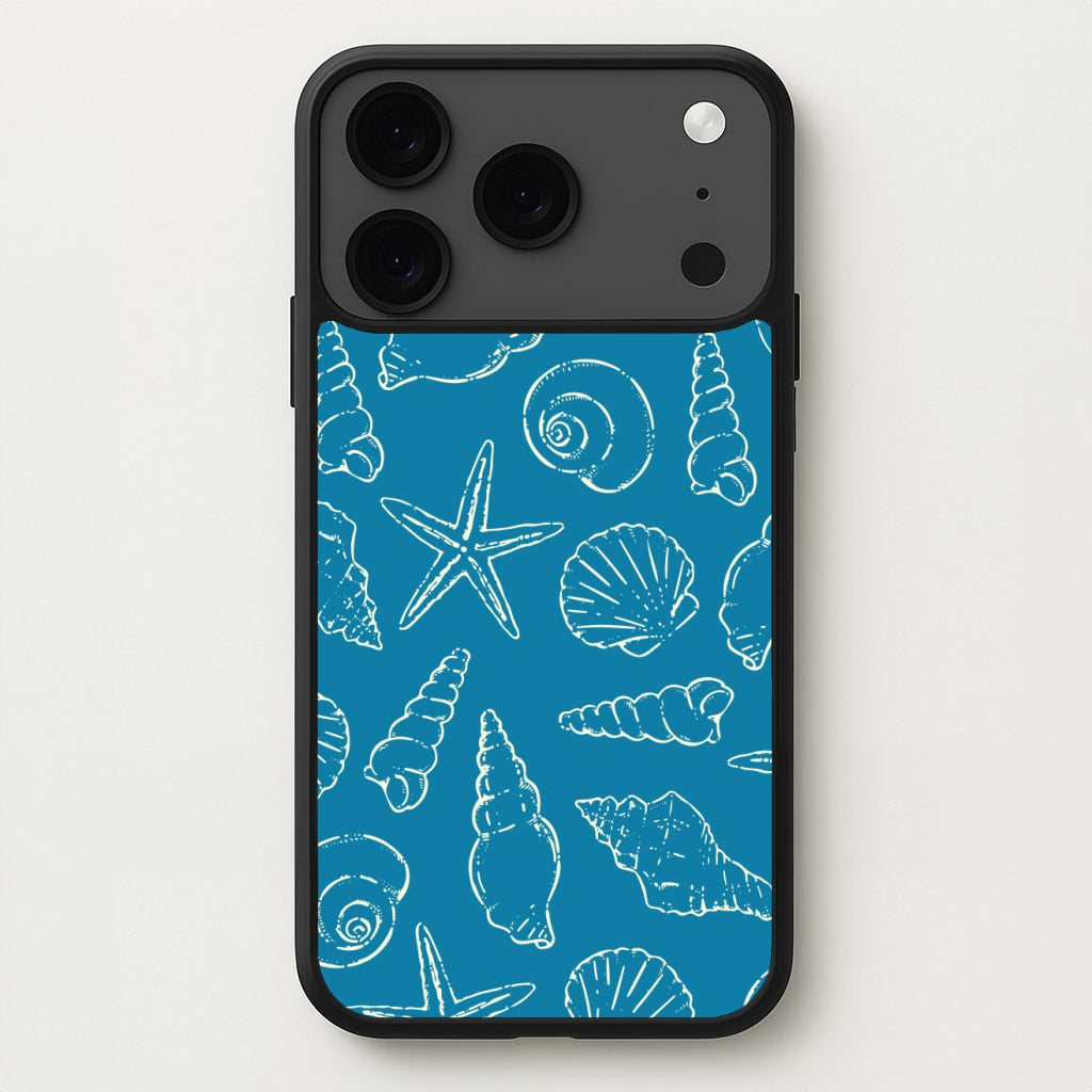 Sketched Shells Pattern Phone Case for iPhone 17 Pro Max