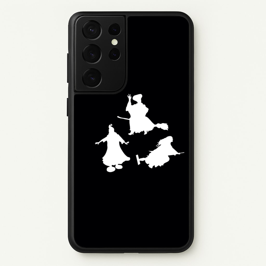 Witches Outline - Hocus Halloween - Halloween Phone Case for Galaxy S21 Ultra