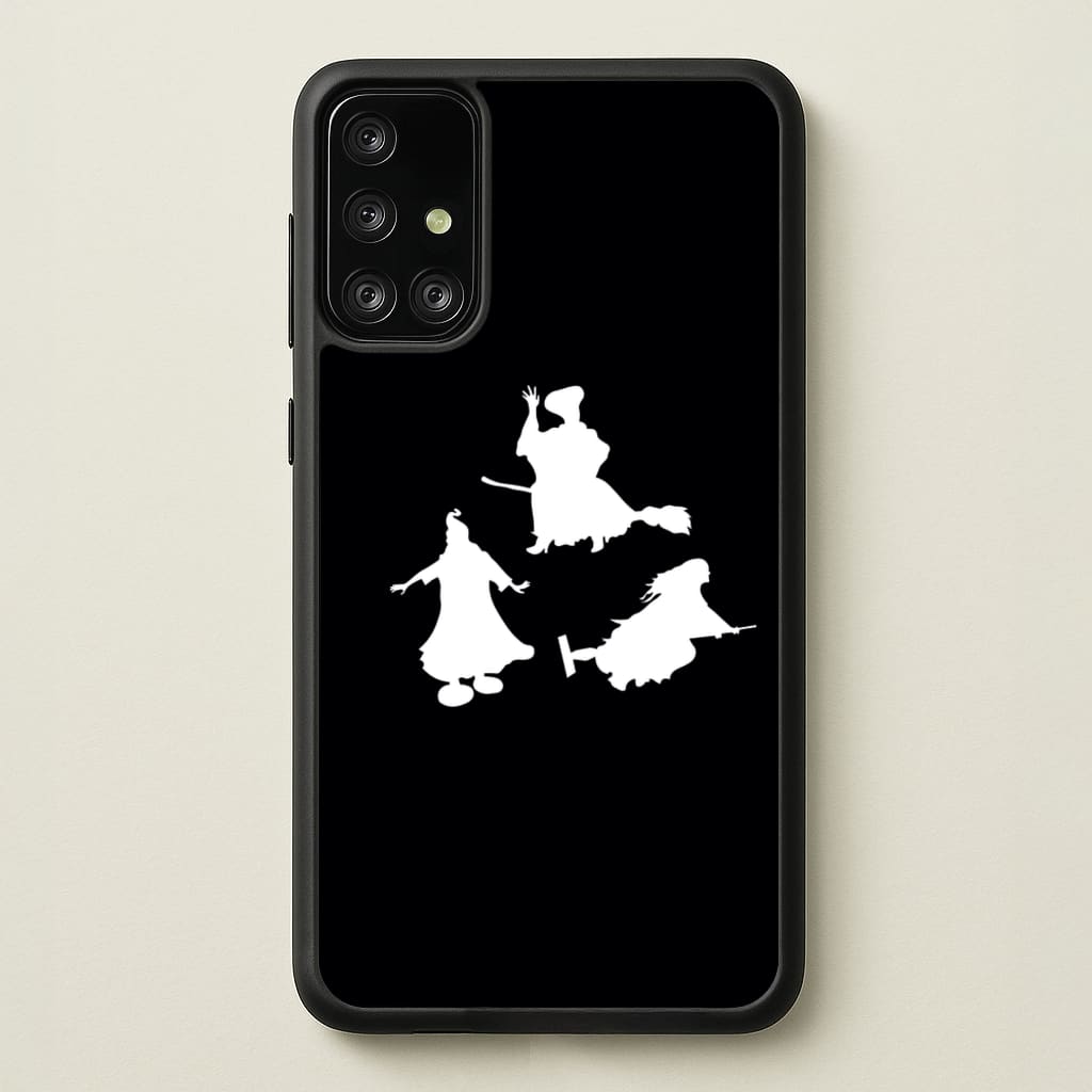 Witches Outline - Hocus Halloween - Halloween Phone Case for Galaxy A71
