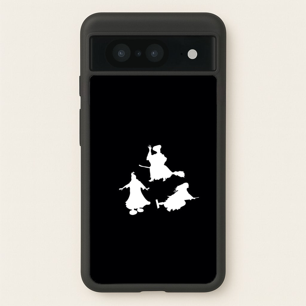 Witches Outline - Hocus Halloween - Halloween Phone Case for Google Pixel 8