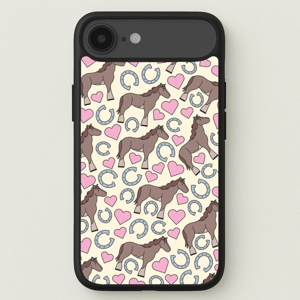 Horses And Horseshoes Pattern - Horses Phone Case for iPhone 17 Air