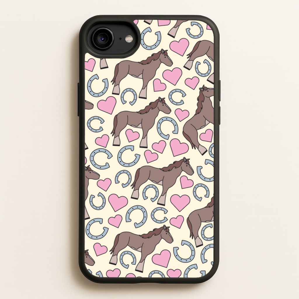 Horses And Horseshoes Pattern - Horses - Horses Phone Case for iPhone 6 / 7 / 8 / SE