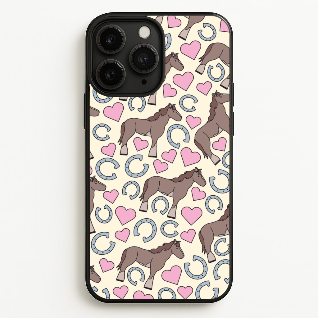 Horses And Horseshoes Pattern - Horses - Horses Phone Case for iPhone 11 Pro