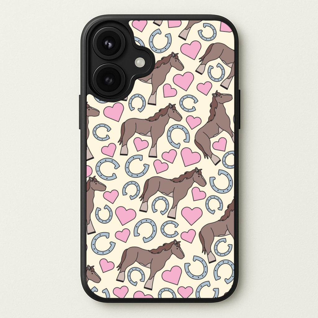Horses And Horseshoes Pattern - Horses Phone Case for iPhone 17