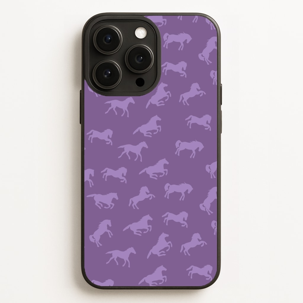 Purple Horse Pattern - Horses - Horses Phone Case for iPhone 16 Pro Max