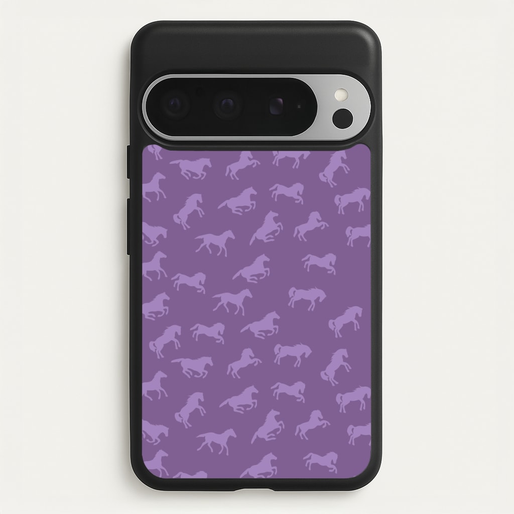 Purple Horse Pattern - Horses - Horses Phone Case for Google Pixel 9 Pro XL