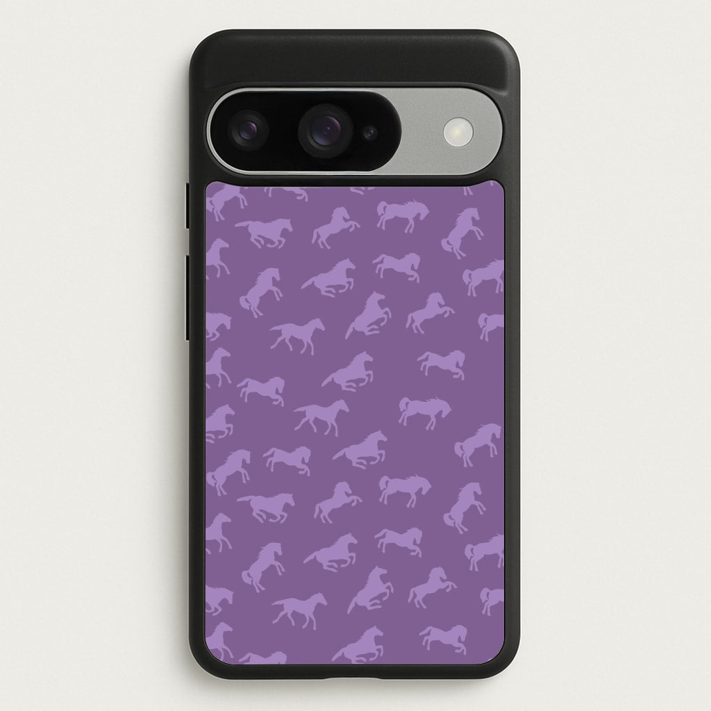 Purple Horse Pattern - Horses Phone Case for Google Pixel 10 / 10 Pro