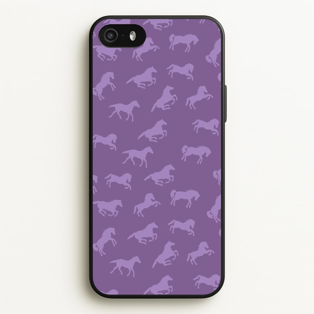 Purple Horse Pattern - Horses - Horses Phone Case for iPhone 5 / 5s / SE 2016