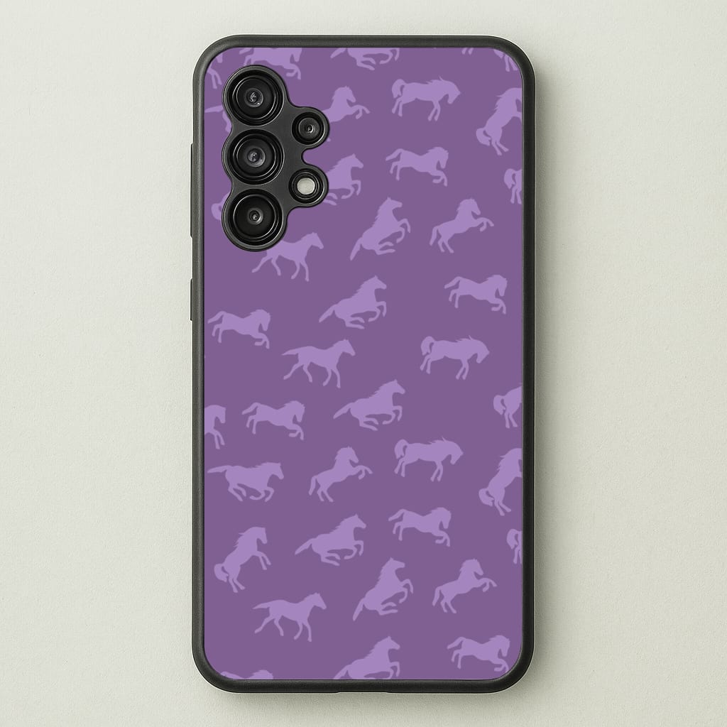 Purple Horse Pattern - Horses - Horses Phone Case for Galaxy A13