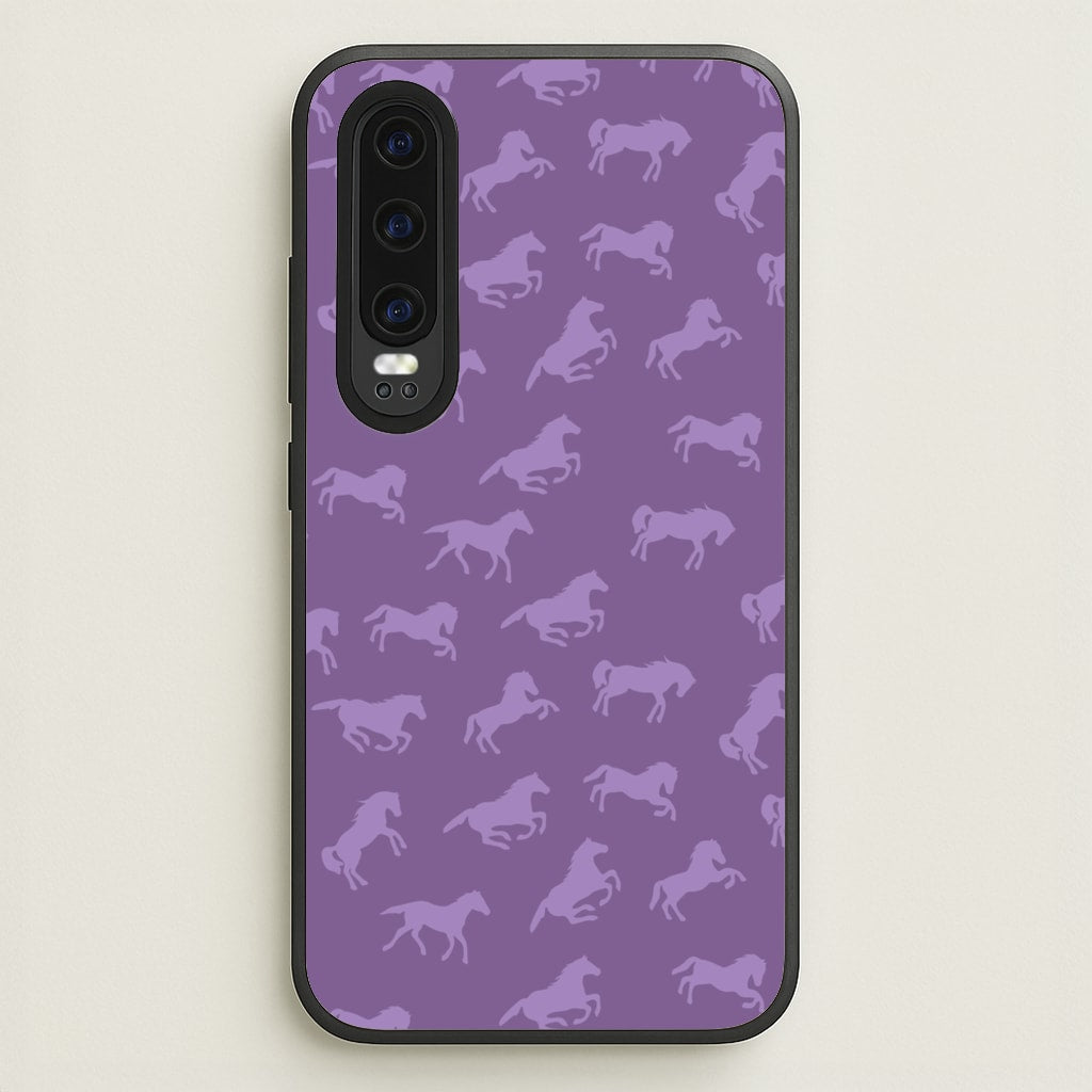 Purple Horse Pattern - Horses - Horses Phone Case for Huawei P30