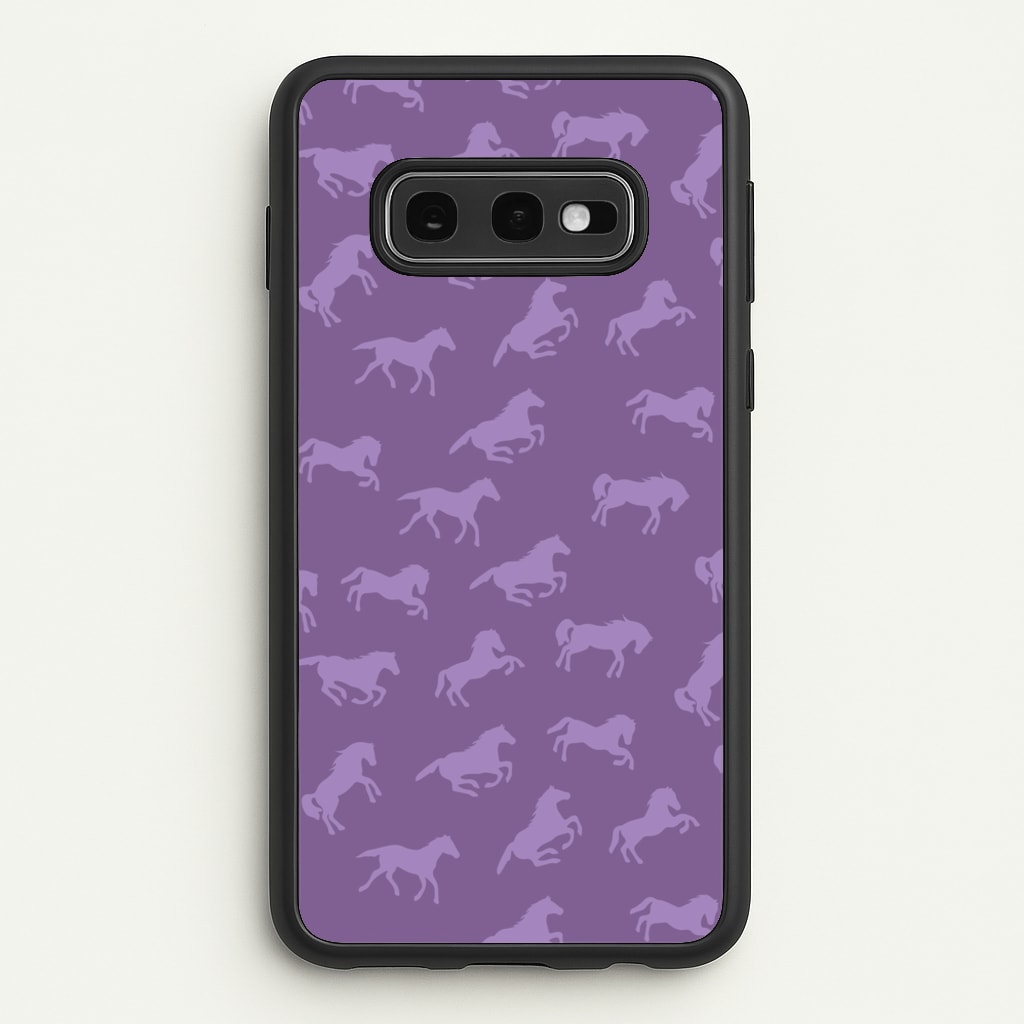Purple Horse Pattern - Horses - Horses Phone Case for Galaxy S10e