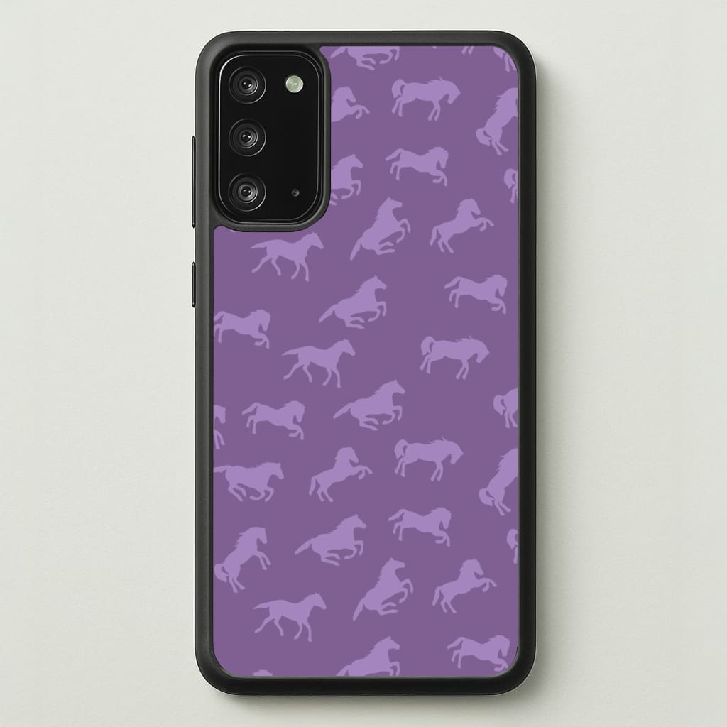 Purple Horse Pattern - Horses - Horses Phone Case for Galaxy Note 20