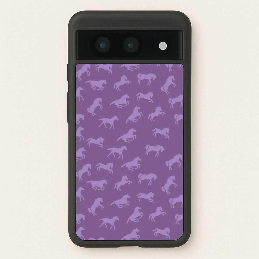 Purple Horse Pattern - Horses - Horses Phone Case for Google Pixel 8a