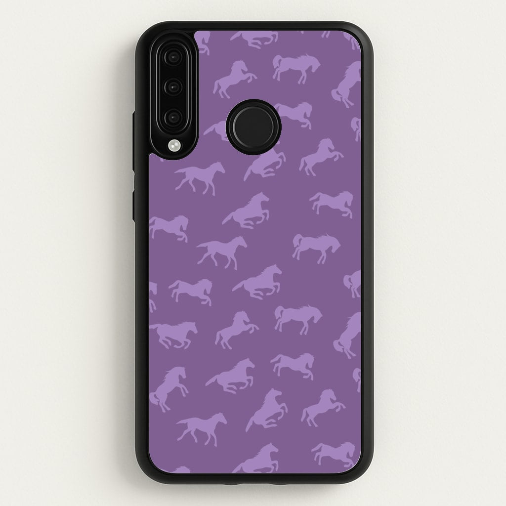 Purple Horse Pattern - Horses - Horses Phone Case for Huawei P30 Lite