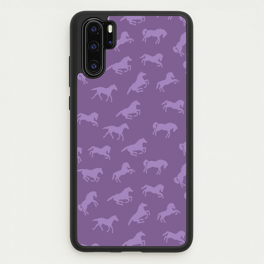 Purple Horse Pattern - Horses - Horses Phone Case for Huawei P30 Pro