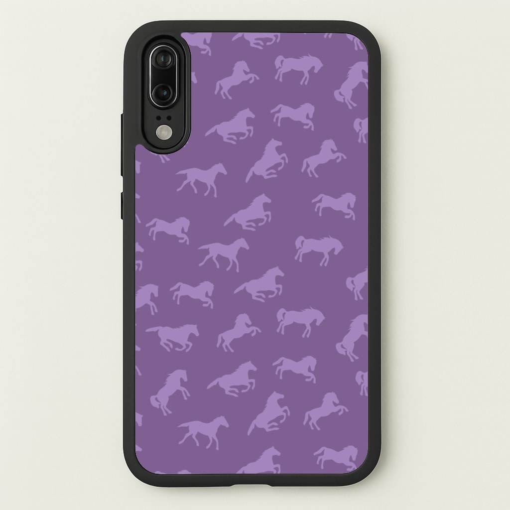 Purple Horse Pattern - Horses - Horses Phone Case for Huawei P20