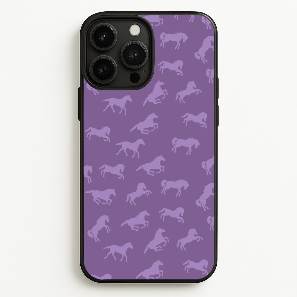 Purple Horse Pattern - Horses - Horses Phone Case for iPhone 13 Pro Max