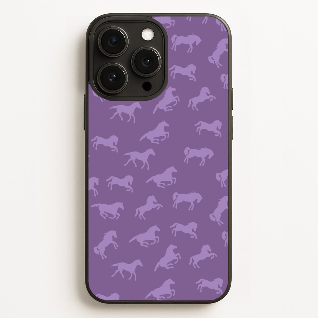 Purple Horse Pattern - Horses - Horses Phone Case for iPhone 12 Pro Max