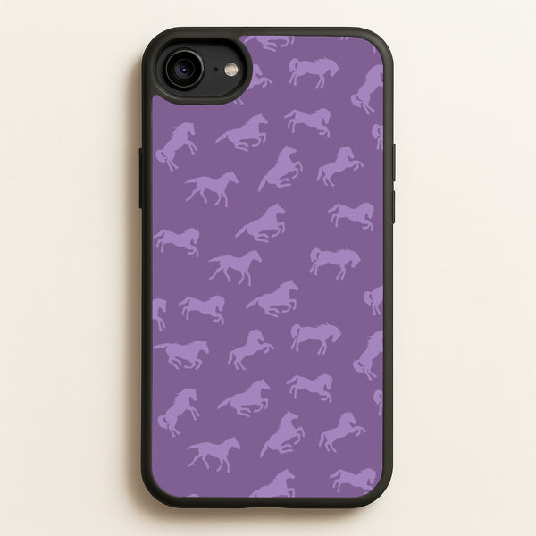 Purple Horse Pattern - Horses - Horses Phone Case for iPhone 6 / 7 / 8 / SE