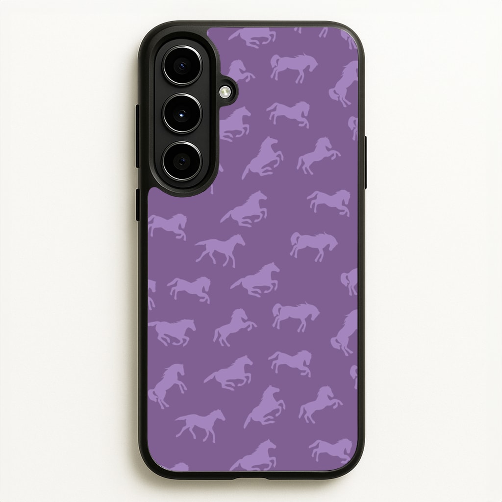 Purple Horse Pattern - Horses - Horses Phone Case for Galaxy A56