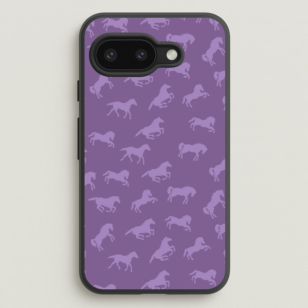 Purple Horse Pattern - Horses - Horses Phone Case for Google Pixel 9a