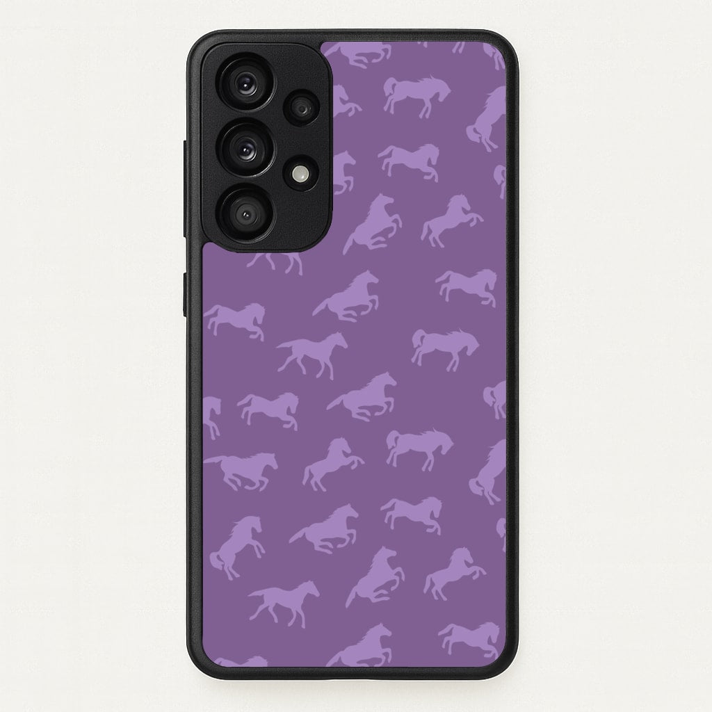 Purple Horse Pattern - Horses - Horses Phone Case for Galaxy A33