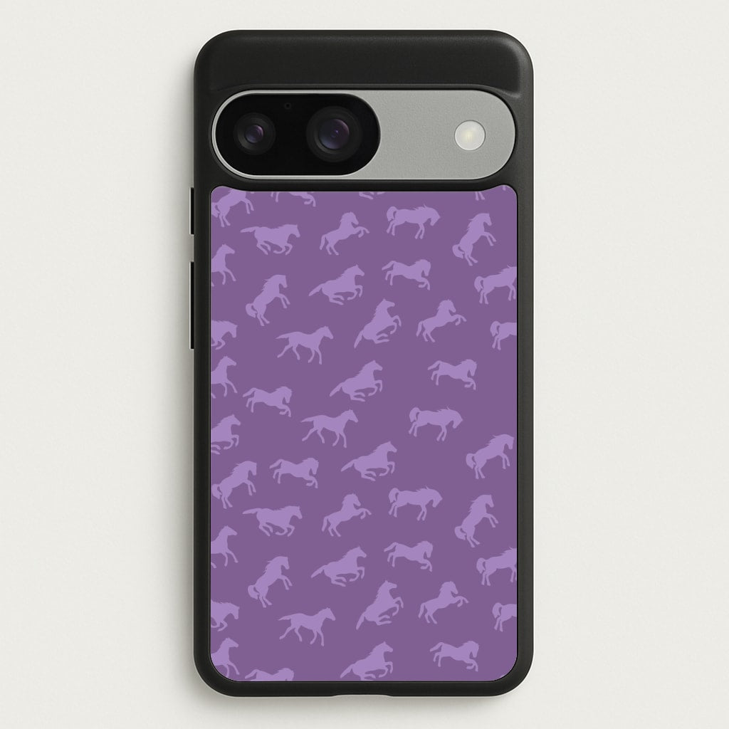 Purple Horse Pattern - Horses - Horses Phone Case for Google Pixel 9 / 9 Pro