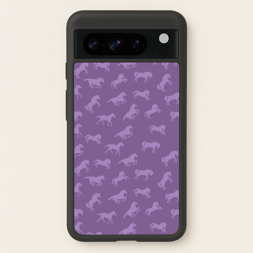 Purple Horse Pattern - Horses - Horses Phone Case for Google Pixel 8 Pro