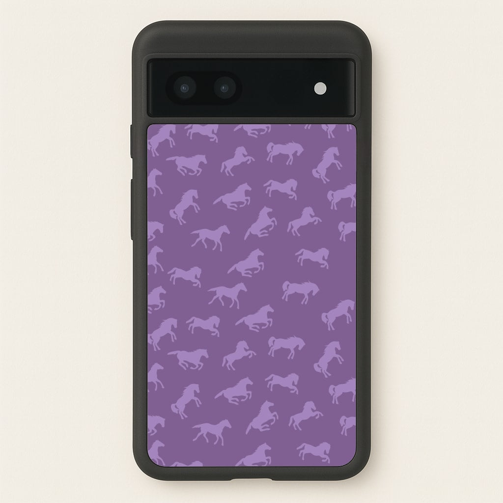 Purple Horse Pattern - Horses - Horses Phone Case for Google Pixel 6a