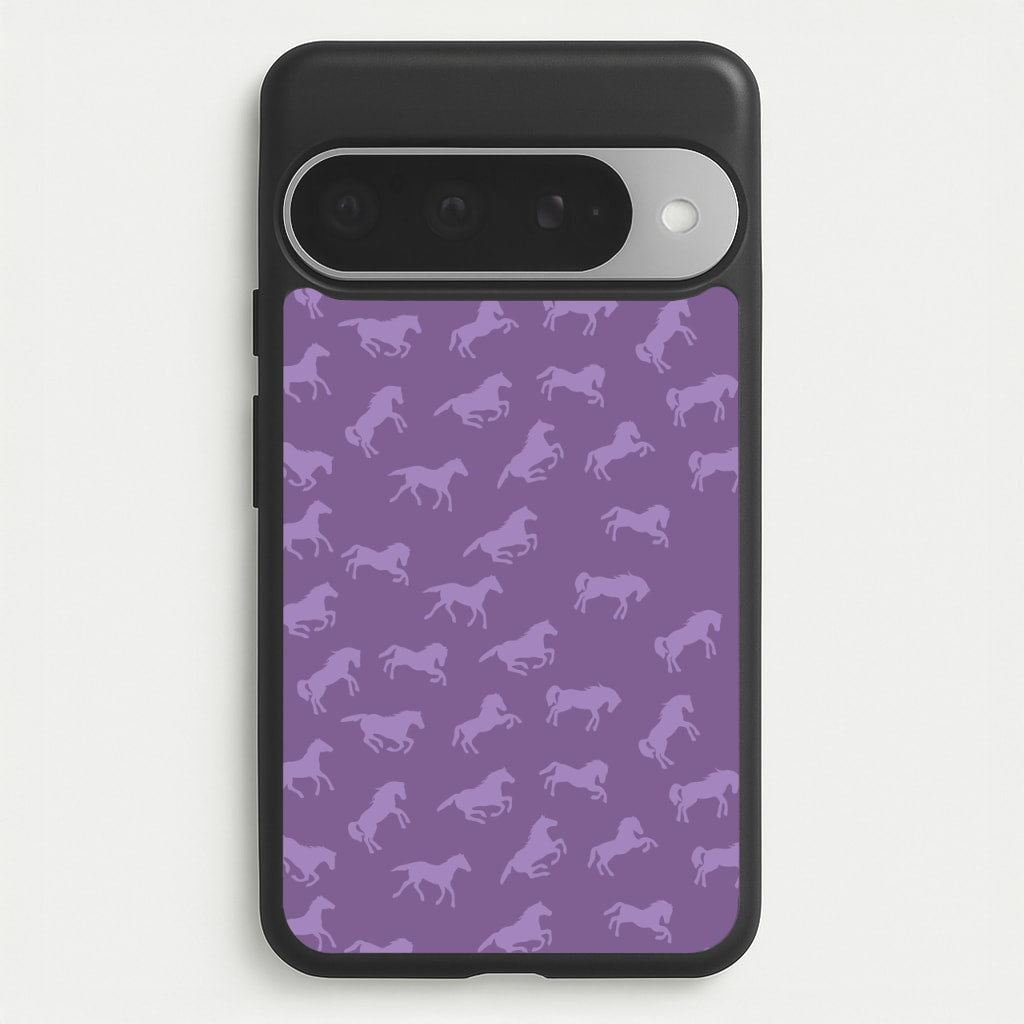 Purple Horse Pattern - Horses Phone Case for Google Pixel 10 Pro XL