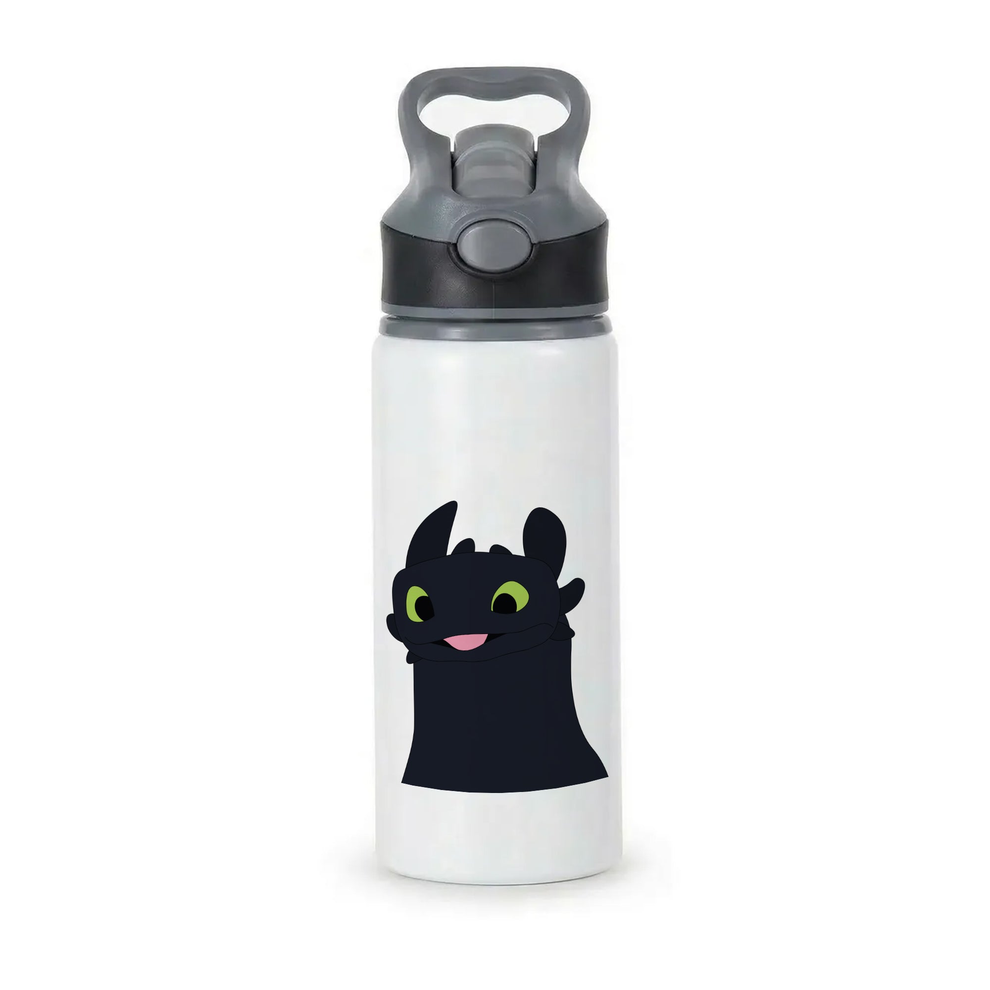 Black Fury Dragon Active Water Bottle - Black