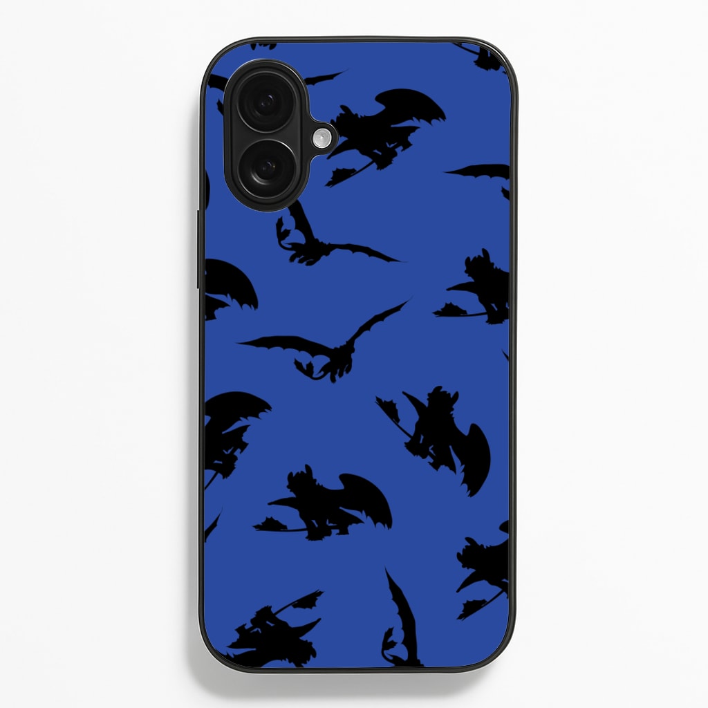 Dragon Silhouettes Pattern - How To Train Your Dragon Phone Case for iPhone 16 Plus