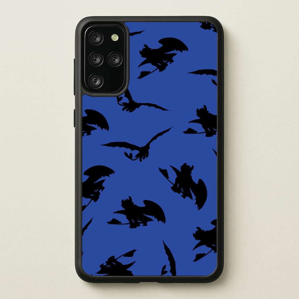 Dragon Silhouettes Pattern - How To Train Your Dragon Phone Case for Galaxy S20 Plus