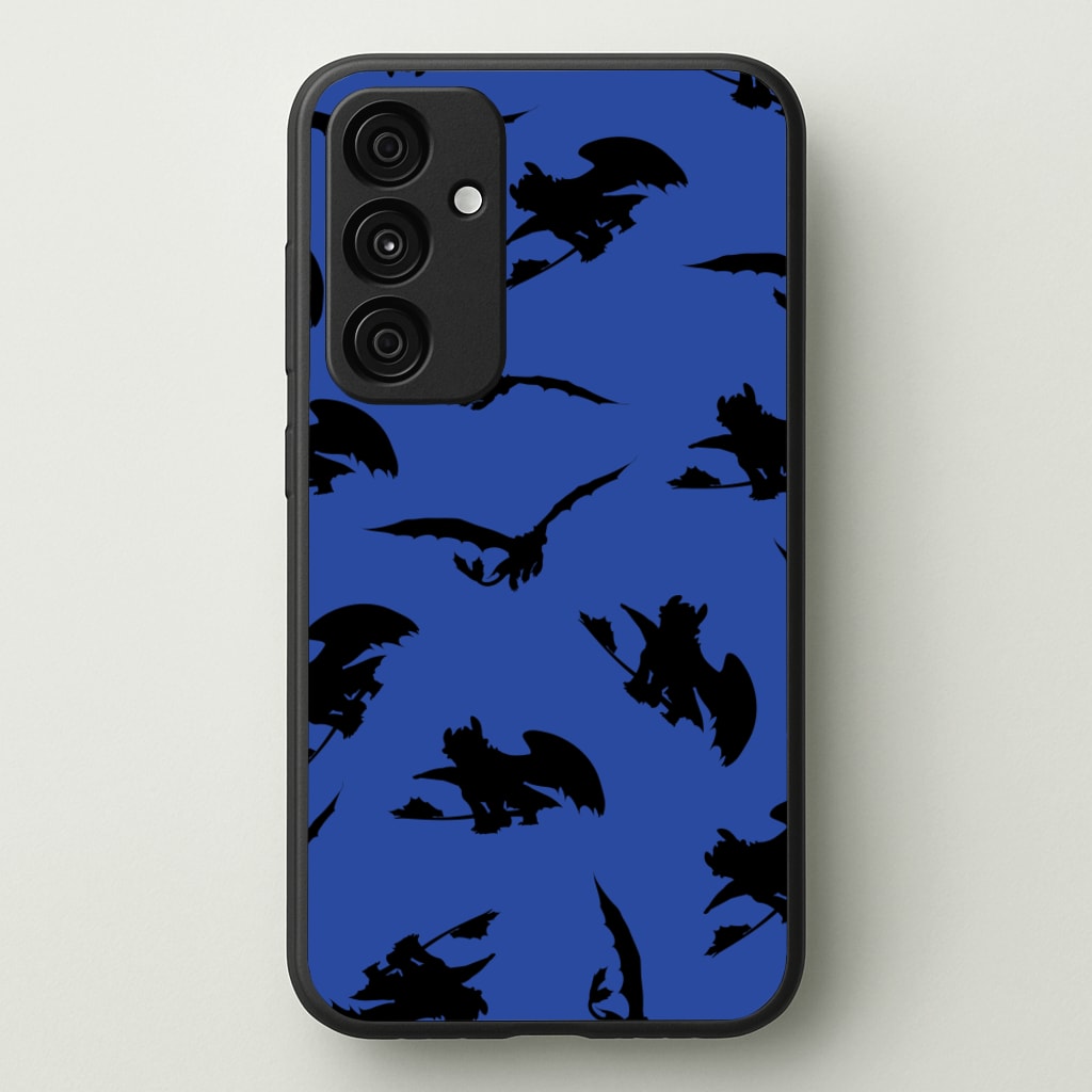 Dragon Silhouettes Pattern - How To Train Your Dragon Phone Case for Galaxy A55