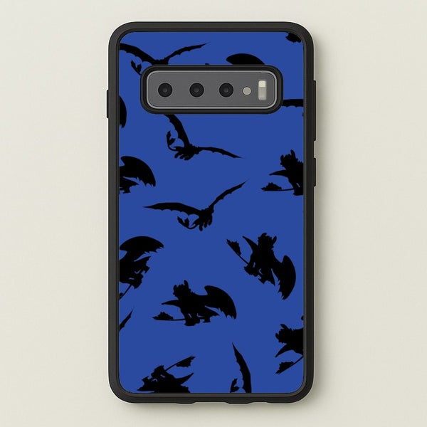Dragon Silhouettes Pattern - How To Train Your Dragon Phone Case for Galaxy S10
