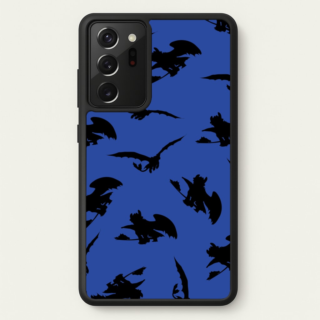Dragon Silhouettes Pattern - How To Train Your Dragon Phone Case for Galaxy Note 20 Ultra