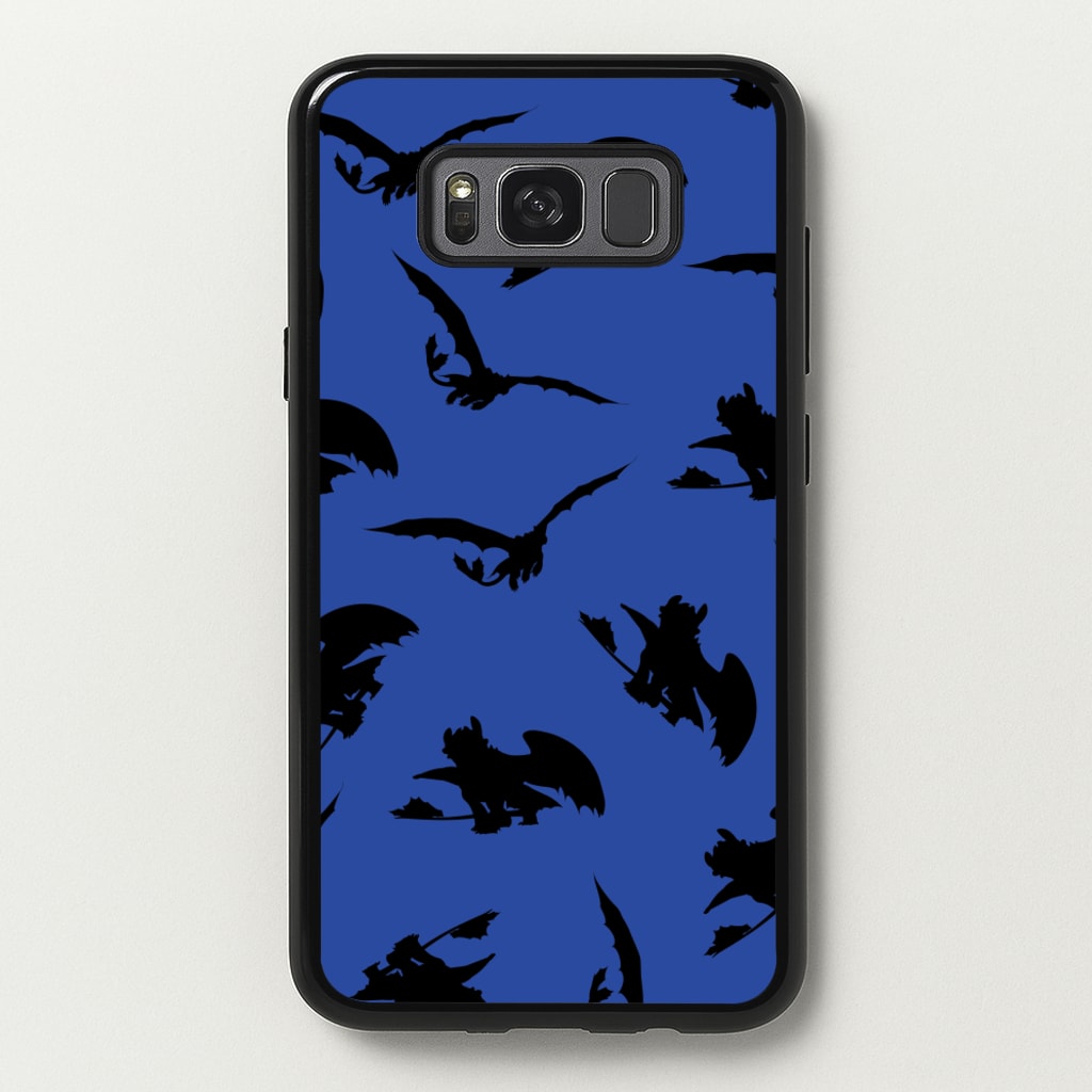 Dragon Silhouettes Pattern - How To Train Your Dragon Phone Case for Galaxy S8 Plus