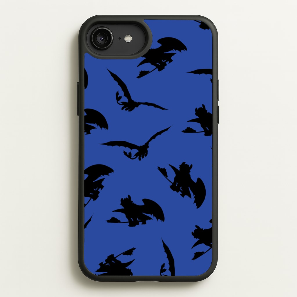Dragon Silhouettes Pattern - How To Train Your Dragon Phone Case for iPhone 6 Plus / 7 Plus / 8 Plus