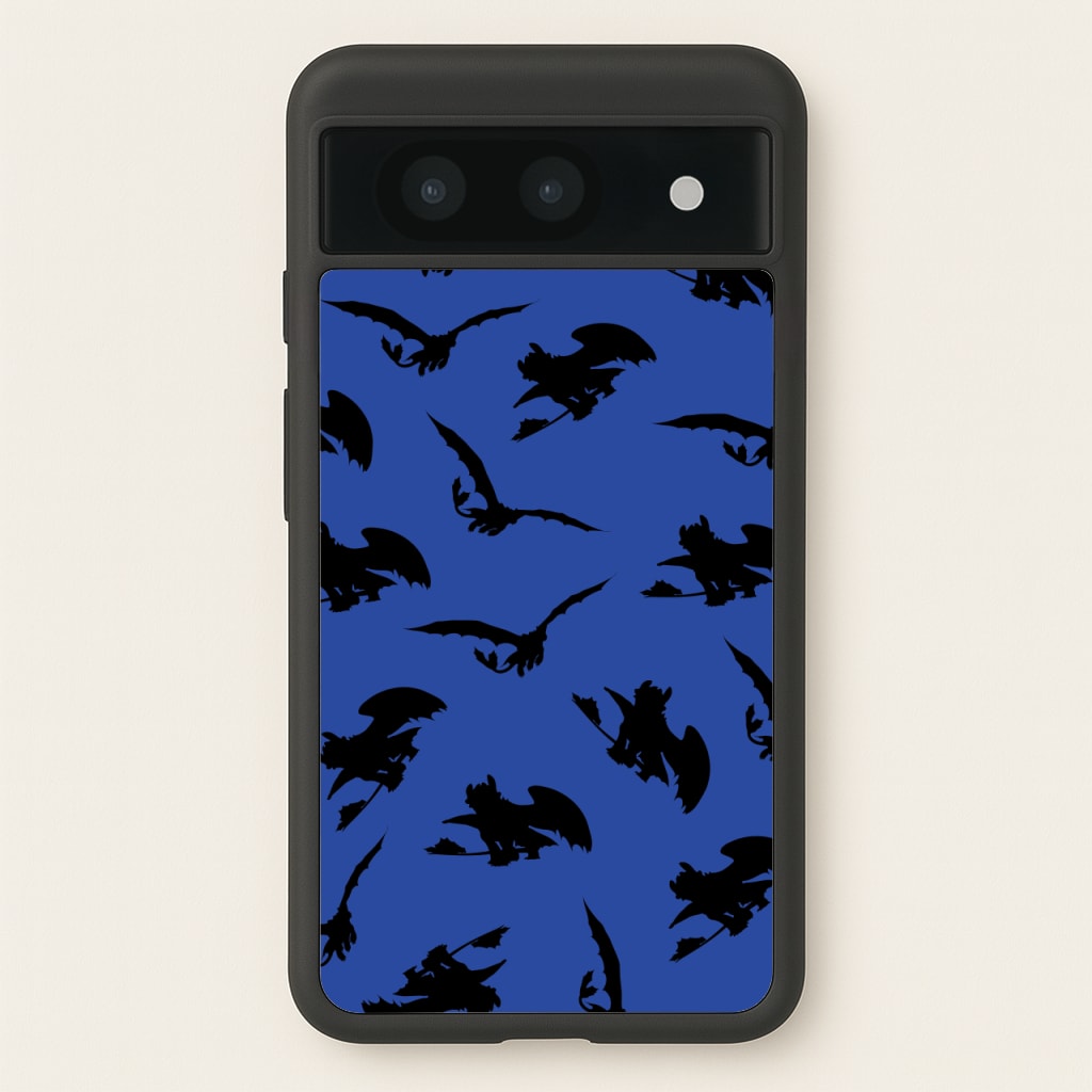 Dragon Silhouettes Pattern - How To Train Your Dragon Phone Case for Google Pixel 8a