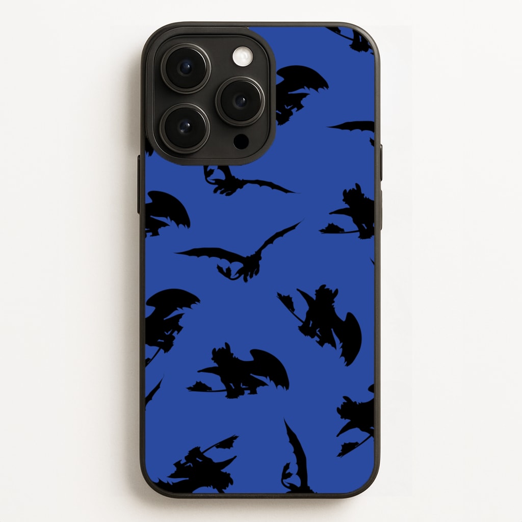 Dragon Silhouettes Pattern - How To Train Your Dragon Phone Case for iPhone 12 Pro Max