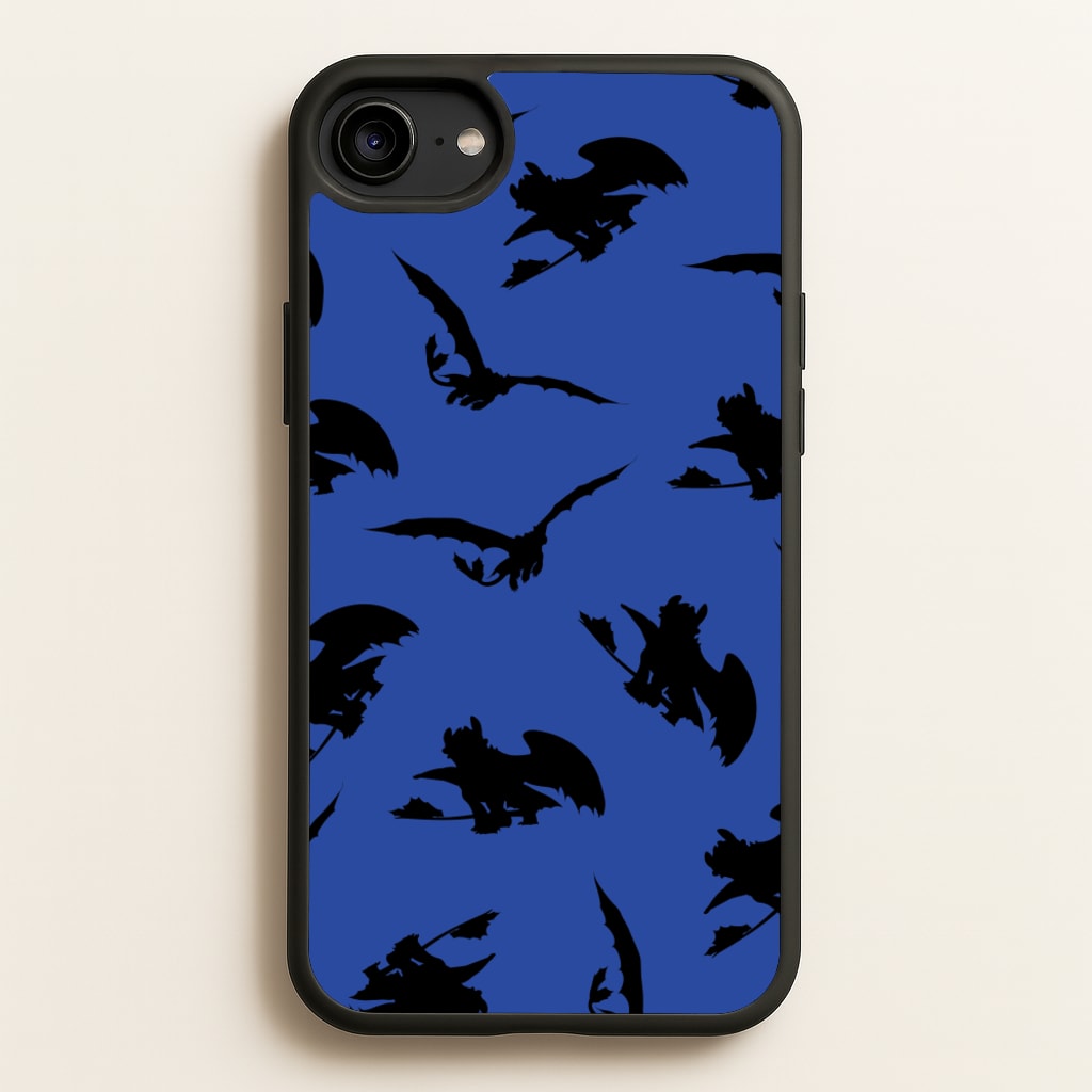 Dragon Silhouettes Pattern - How To Train Your Dragon Phone Case for iPhone 6 / 7 / 8 / SE