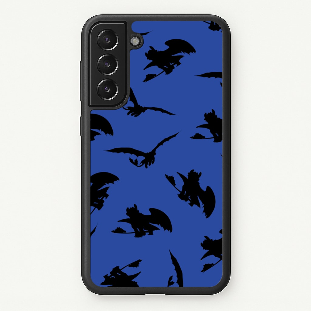 Dragon Silhouettes Pattern - How To Train Your Dragon Phone Case for Galaxy S21 Plus