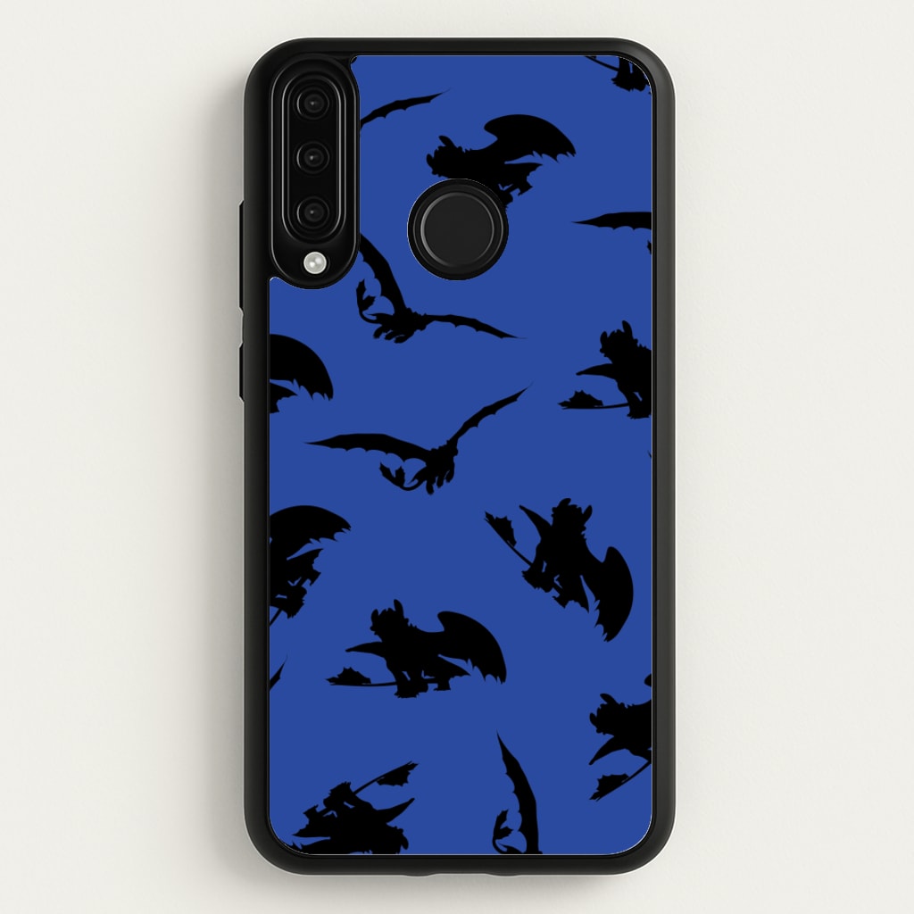 Dragon Silhouettes Pattern - How To Train Your Dragon Phone Case for Huawei P30 Lite