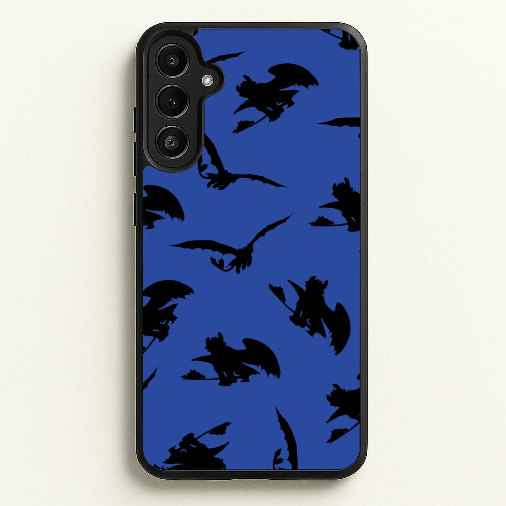 Dragon Silhouettes Pattern - How To Train Your Dragon Phone Case for Galaxy A34
