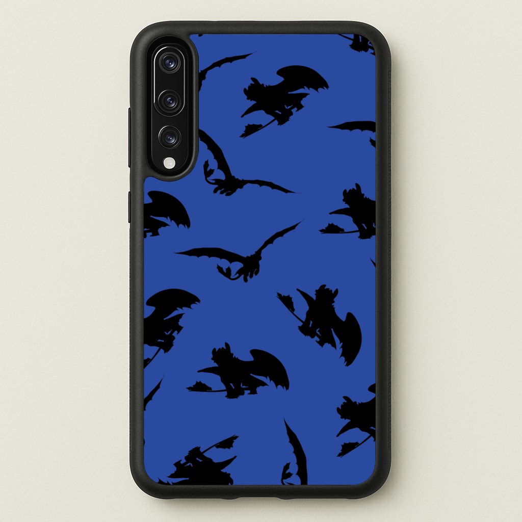 Dragon Silhouettes Pattern - How To Train Your Dragon Phone Case for Huawei P20 Pro