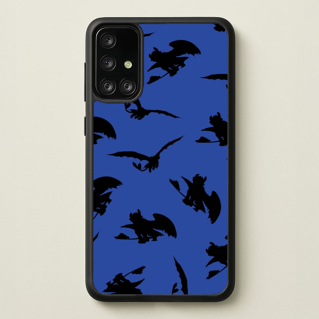Dragon Silhouettes Pattern - How To Train Your Dragon Phone Case for Galaxy A71